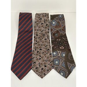 Guy‎ LaRoche, Men's Vintage Silk Neckties, Lot Of 3, Multicolor/Pattern